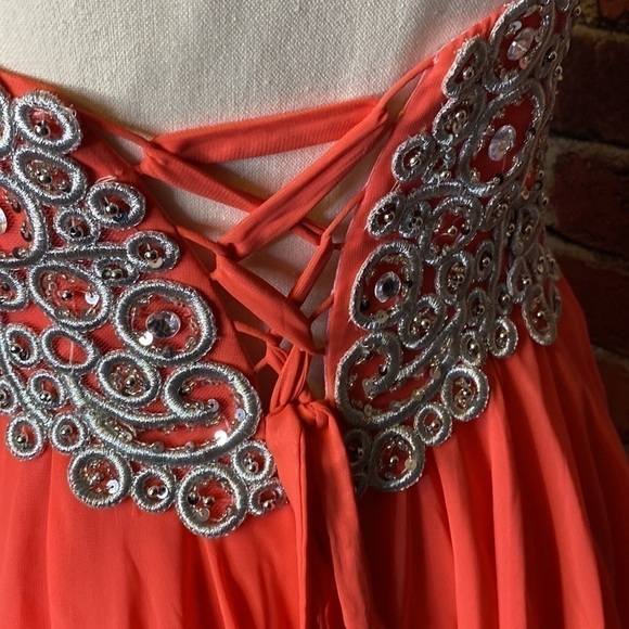 Rianna Couture Beaded taffeta-underlay Prom Homecoming bridesmaid Dress Size 6 - Picture 13 of 16